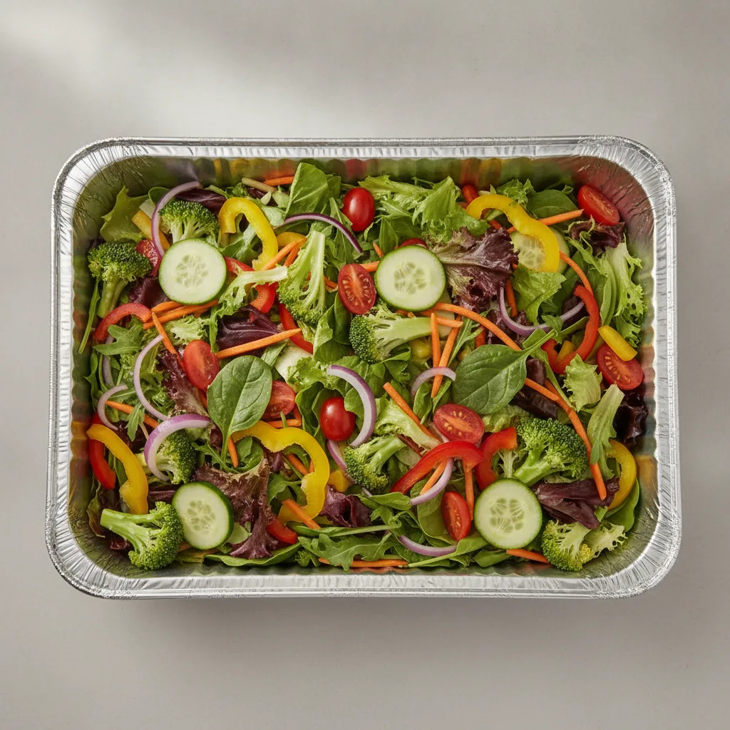 Tray of Vegan Spring Mixed Garden Salad Tray of Vegan Spring Mixed Garden Salad