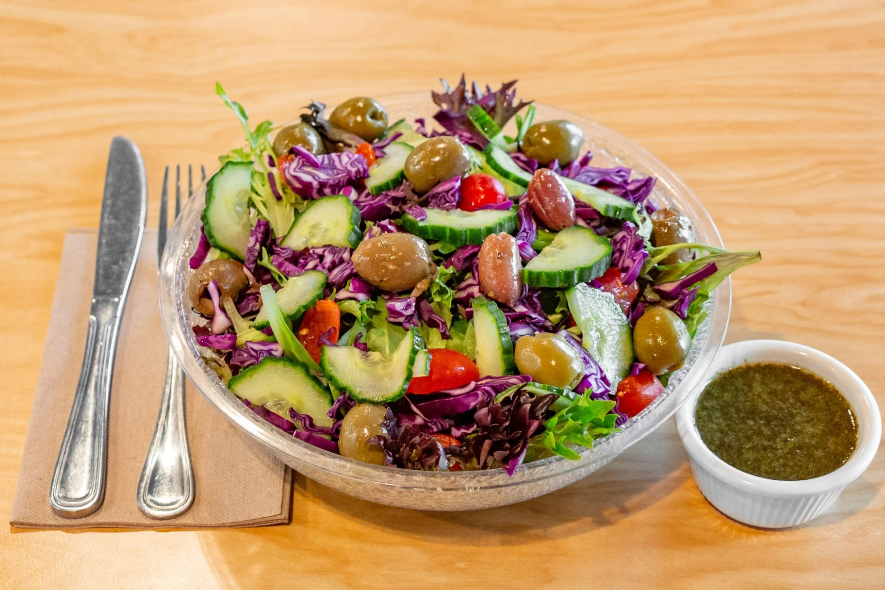 Spring Mix Salad with Lime-Cilantro Dressing - Half Tray