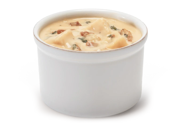 Cup of Loaded Potato Soup and Add Bacon and Cheese