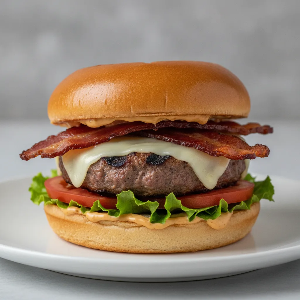 Hamburger (American Cheese) + Bacon
