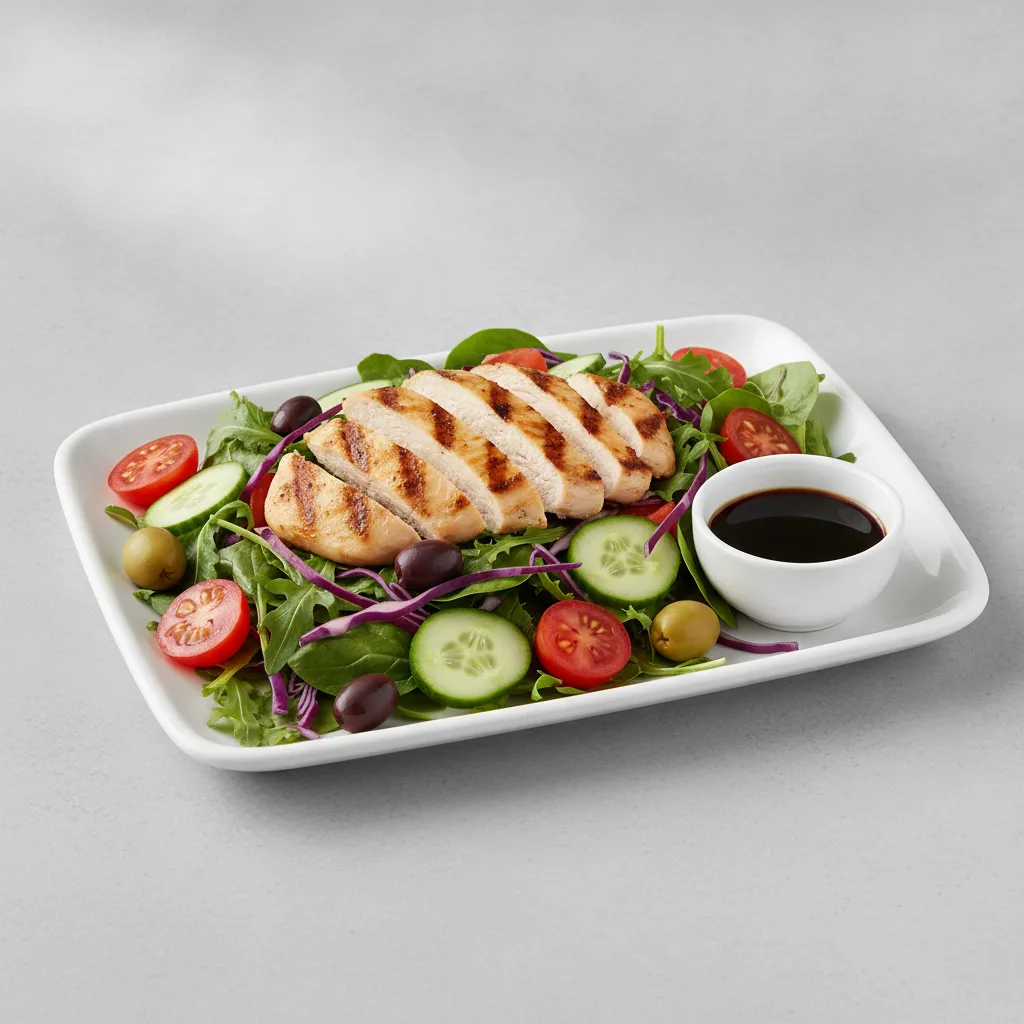 Spring Mix Salad with Balsamic Dressing - Grilled Chicken - Full Tray