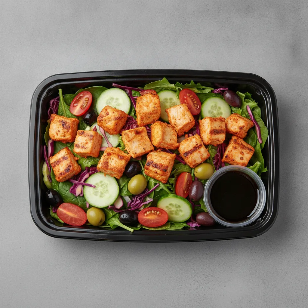 Spring Mix Salad with Balsamic Dressing - Chicken Tikka - Full Tray