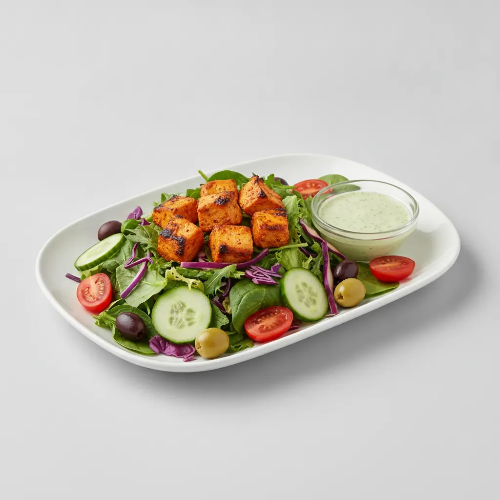 Spring Mix Salad with Lime-Cilantro Dressing - Chicken Tikka - Full Tray