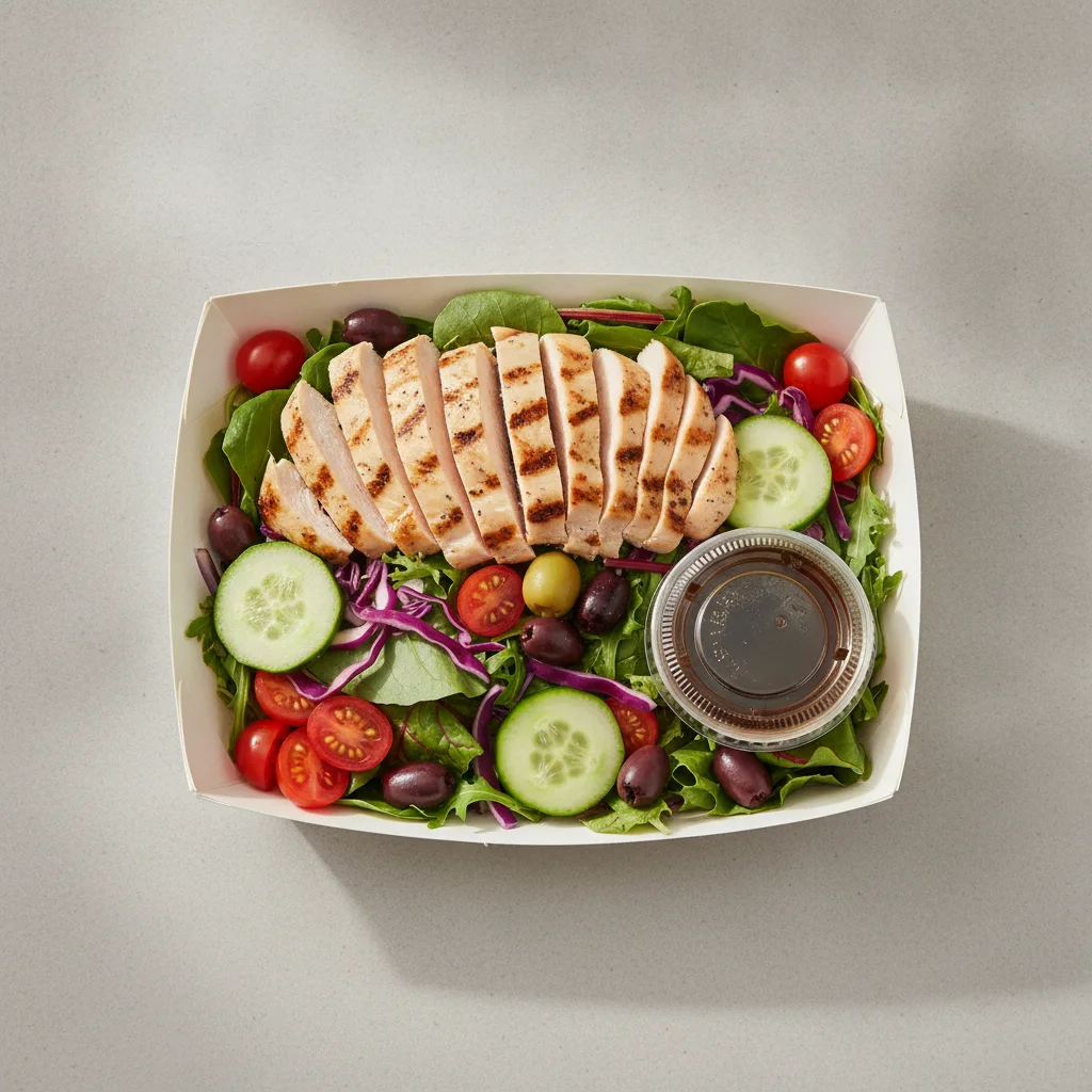 Spring Mix Salad with Balsamic Dressing - Grilled Chicken - Half Tray