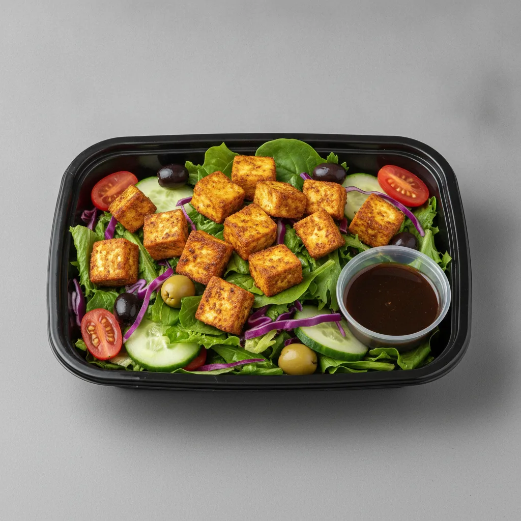 Spring Mix Salad with Balsamic Dressing - Spiced Paneer - Half Tray