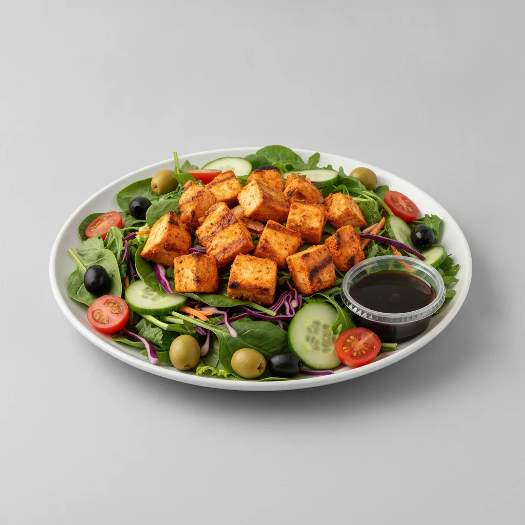 Spring Mix Salad with Balsamic Dressing - Chicken Tikka - Half Tray