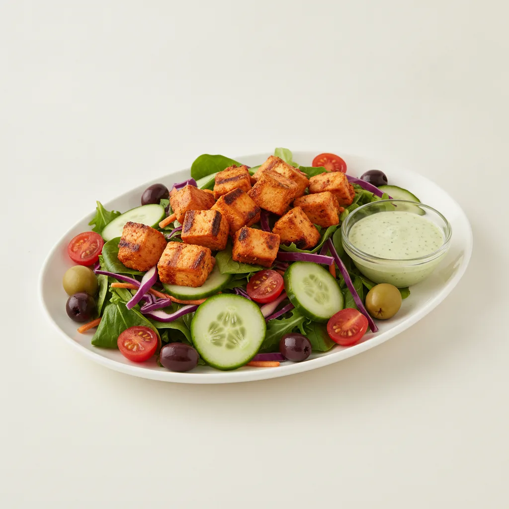 Spring Mix Salad with Lime-Cilantro Dressing - Chicken Tikka - Half Tray
