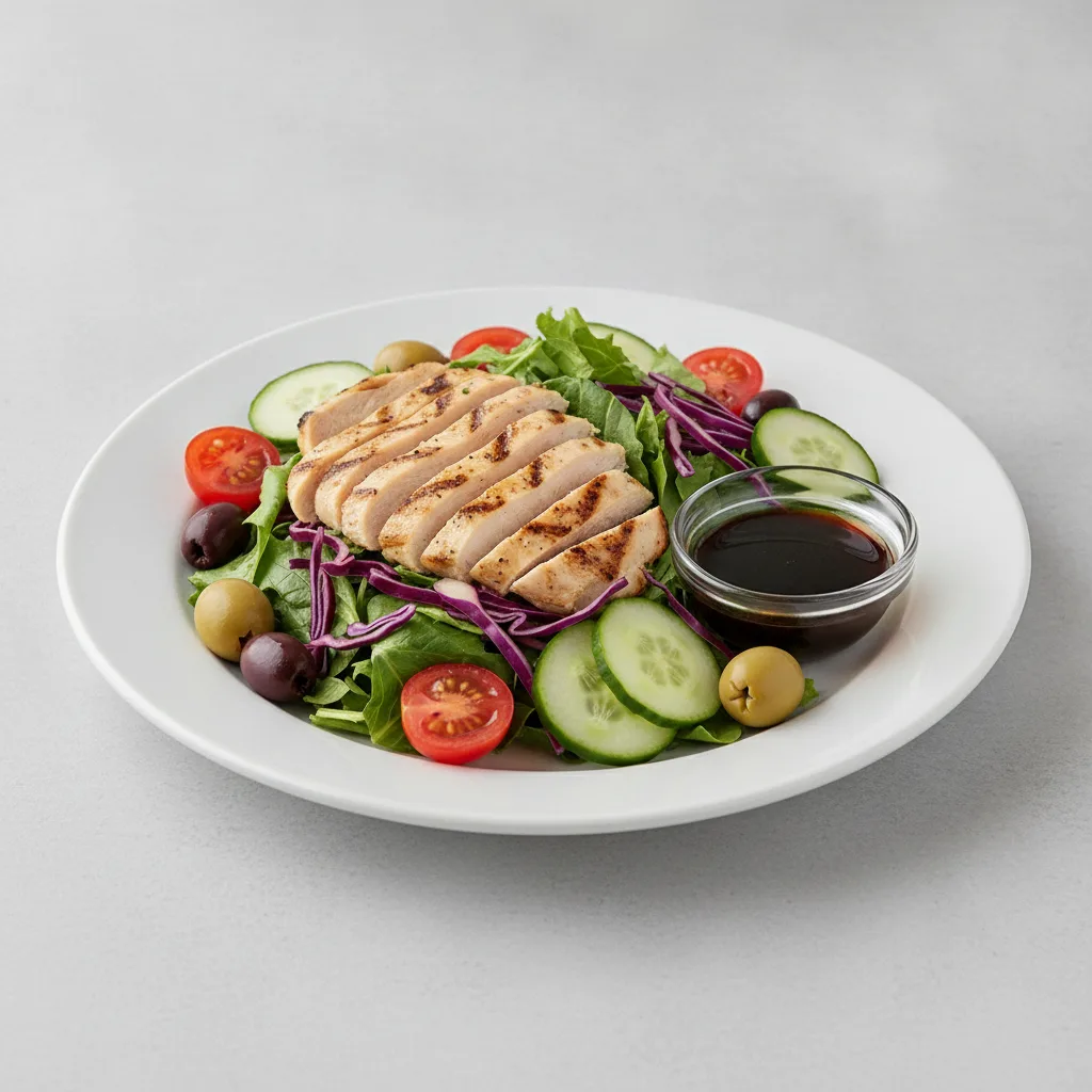 Spring Mix Salad with Balsamic Dressing - Grilled Chicken