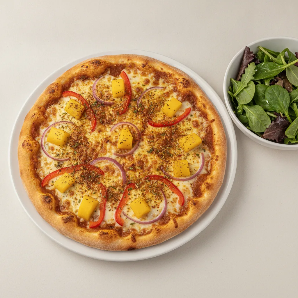 8" Mango Monsoon Pizza - Mild + Spring Mix Salad