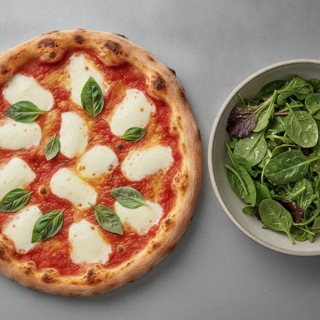 8" Margherita Pizza + Spring Mix Salad