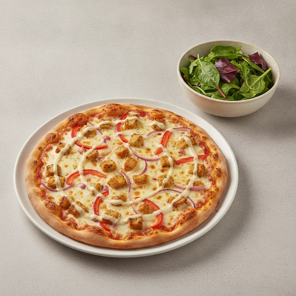 8" Tandoorlicious Pizza - Chicken (Mild) + Spring Mix Salad