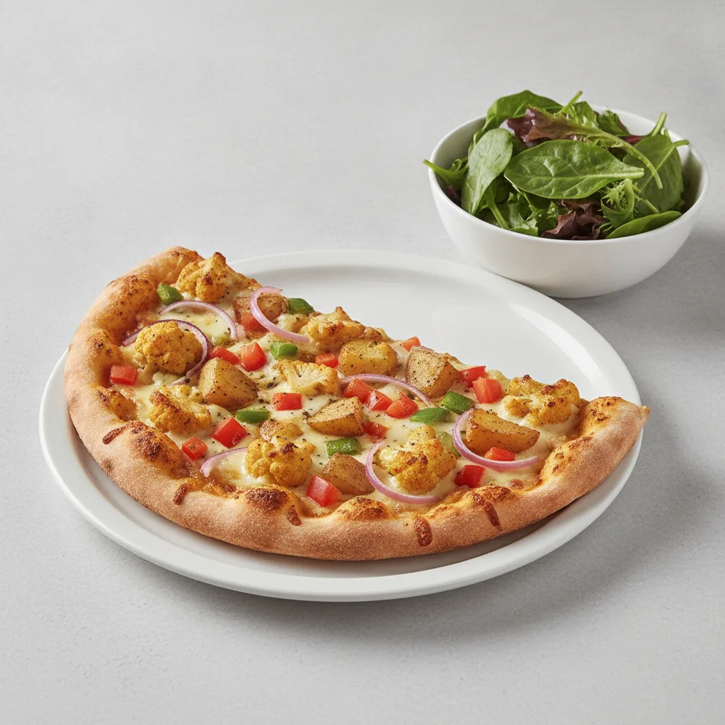 Gluten Free: Half Aloo Gobi Pizza (Mild) + Spring Mix Salad