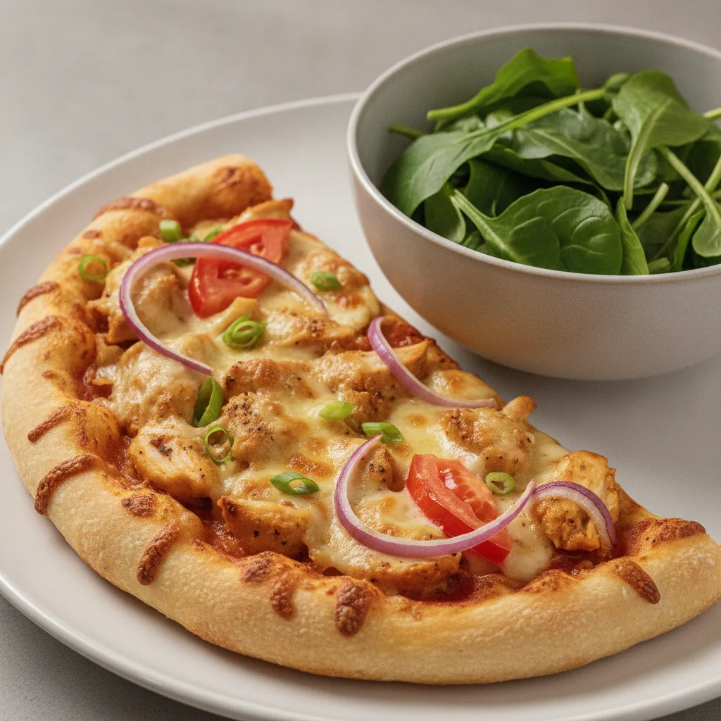 Gluten Free: Half Buttery Chicken Pizza (Mild) + Spring Mix Salad