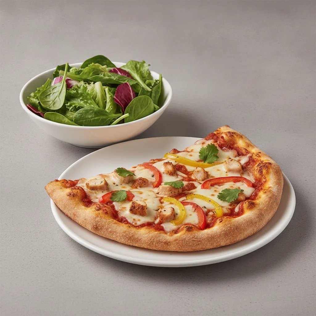 Gluten Free: Half Chillifornia Chicken Pizza (Hot) + Spring Mix Salad
