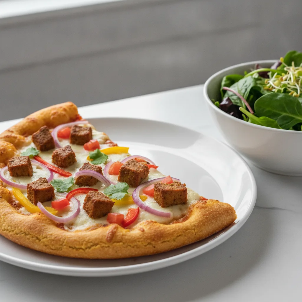 Gluten Free: Half Spicy Gyro Pizza (Mild) + Spring Mix Salad
