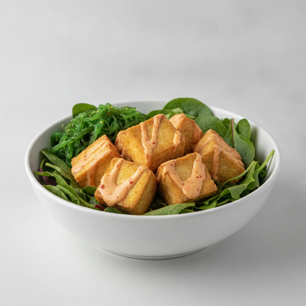 Spicy Mayo Tofu Salad Bowl
