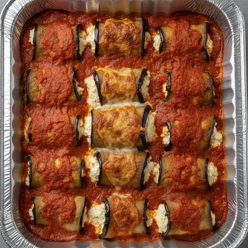 Eggplant Rollatini half Tray Eggplant Rollatini half Tray