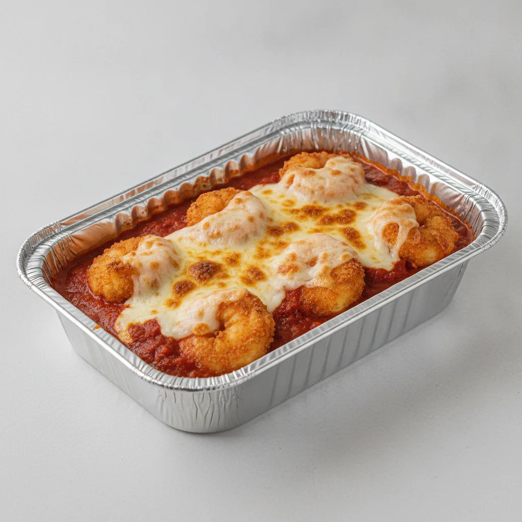 Shrimp Parmigiana half Tray Shrimp Parmigiana half Tray