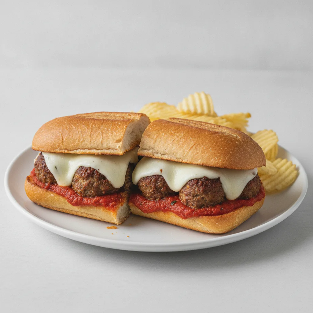Meatball Parmigiana Sandwich