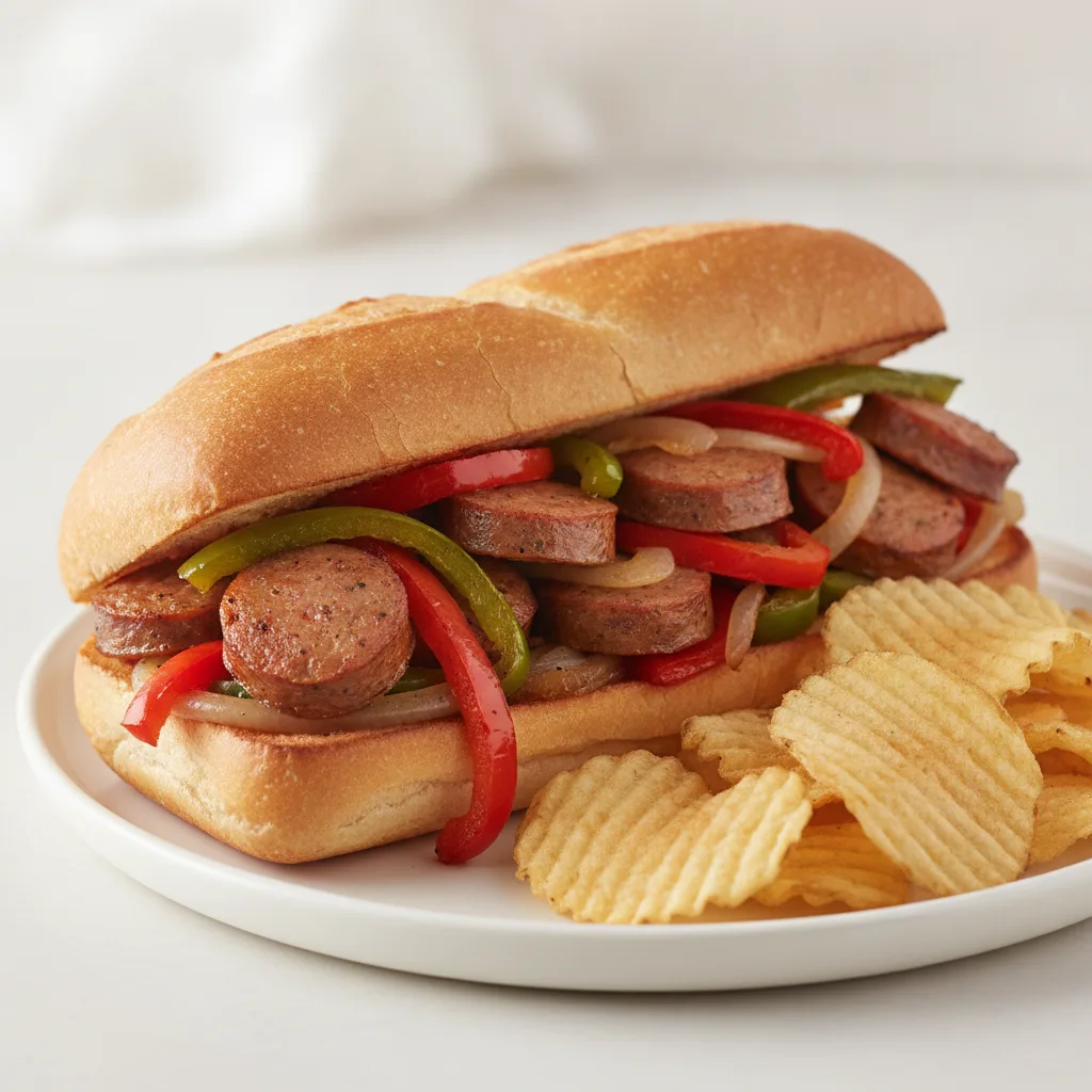 Sausage, Peppers & Onions Sandwich