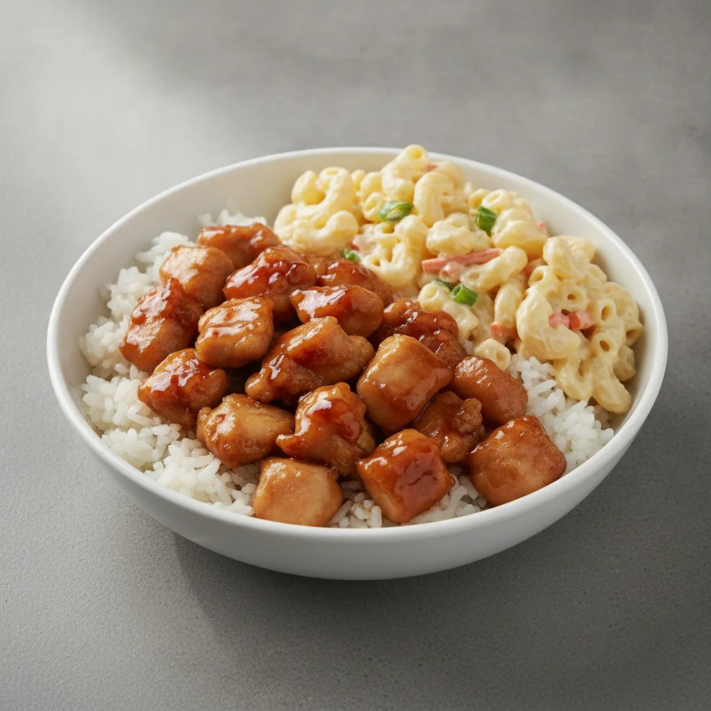 Chicken Teriyaki with Mac Salad Chicken Teriyaki with Mac Salad