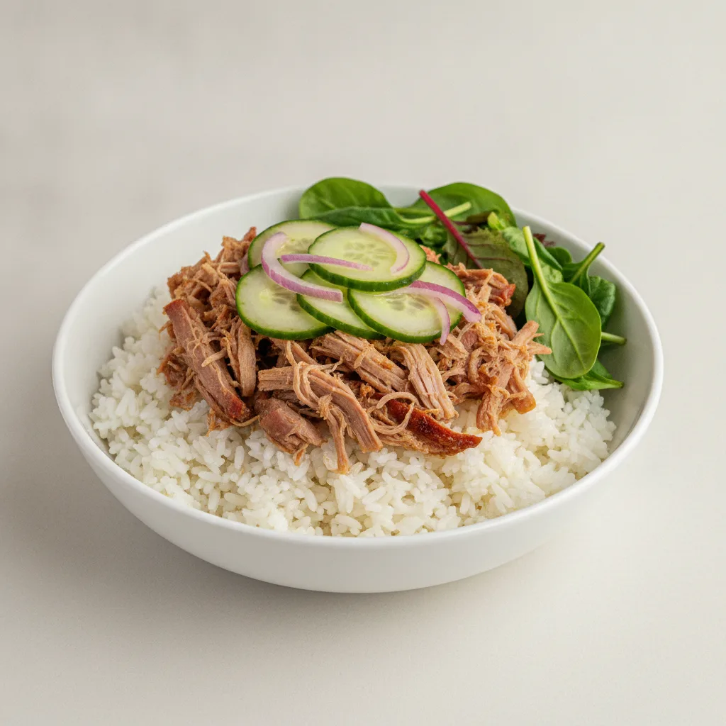 Kalua Pig Bowl with Cucumber Salad Kalua Pig Bowl with Cucumber Salad