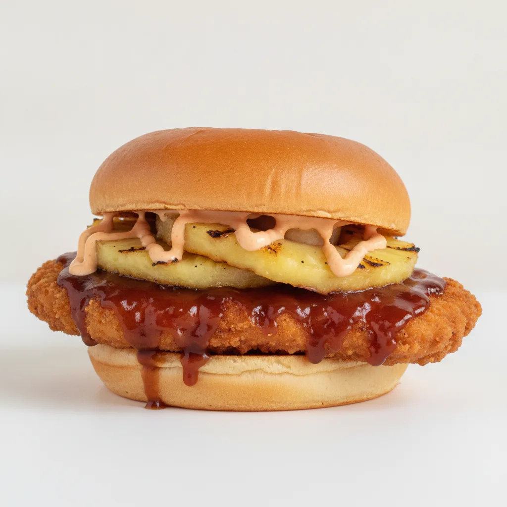 Sweet Teriyaki Smash Chicken Sandwich Sweet Teriyaki Smash Chicken Sandwich