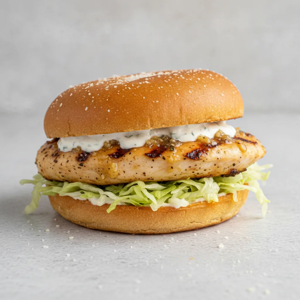 Gluten-Free Garlic Parm Chicken Sandwich Gluten-Free Garlic Parm Chicken Sandwich