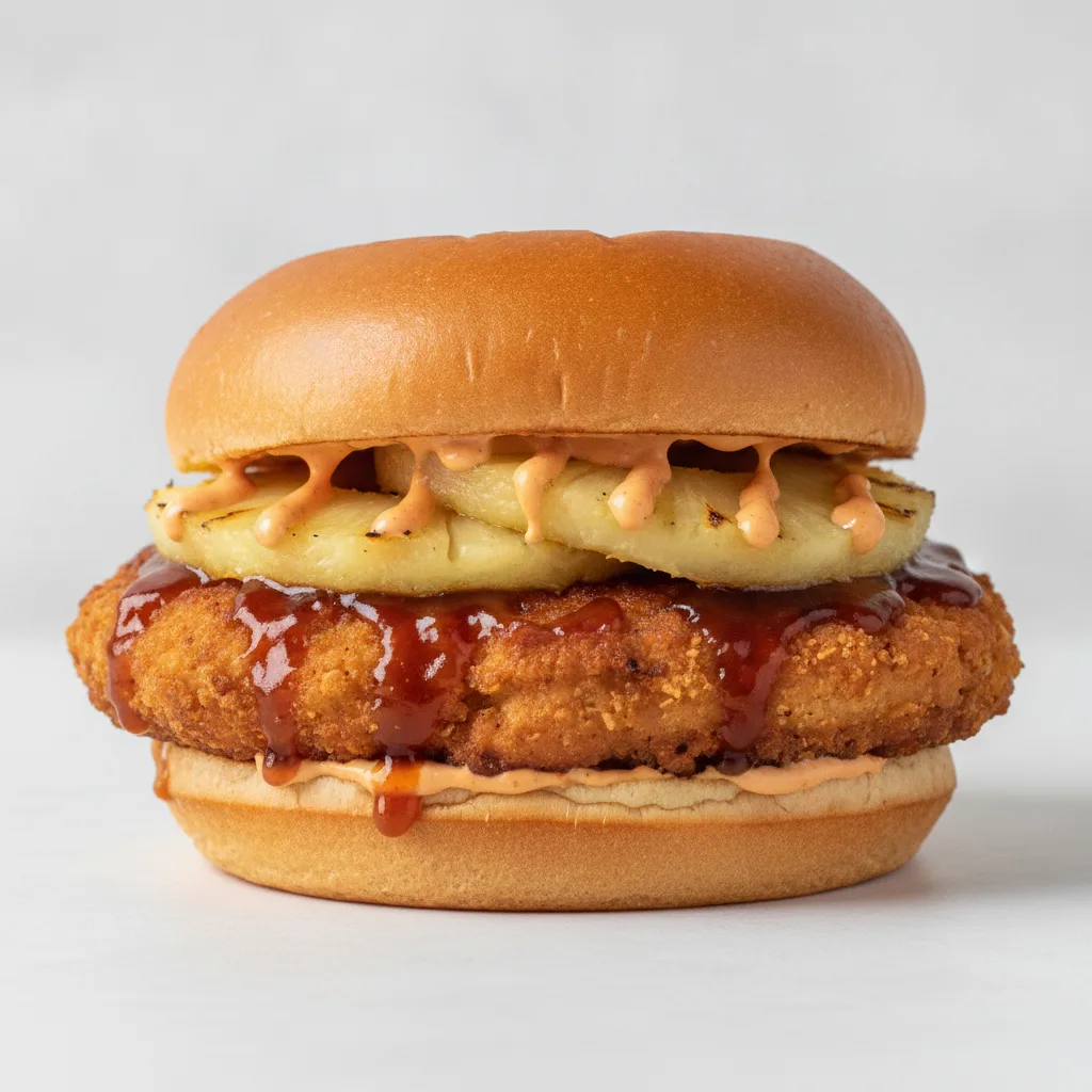 Sweet Teriyaki Smash Beyond "Chicken" Vegan Sandwich Sweet Teriyaki Smash Beyond "Chicken" Vegan Sandwich