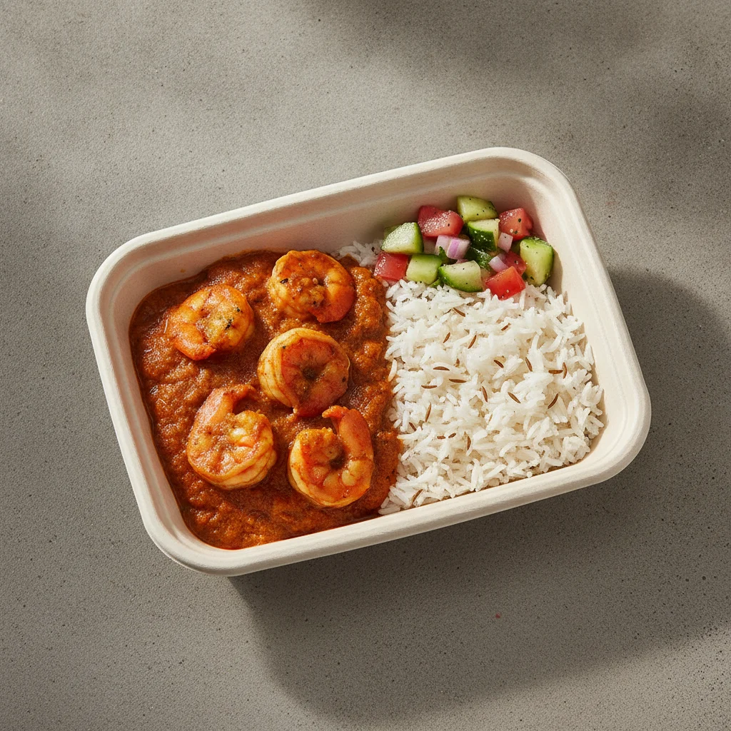 Shrimp Vindaloo Boxed Lunch Shrimp Vindaloo Boxed Lunch