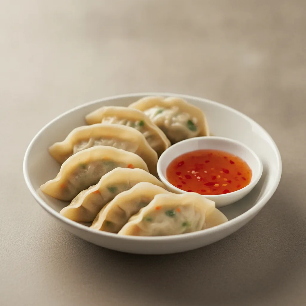 Vegetable Dumplings and Sweet Chili