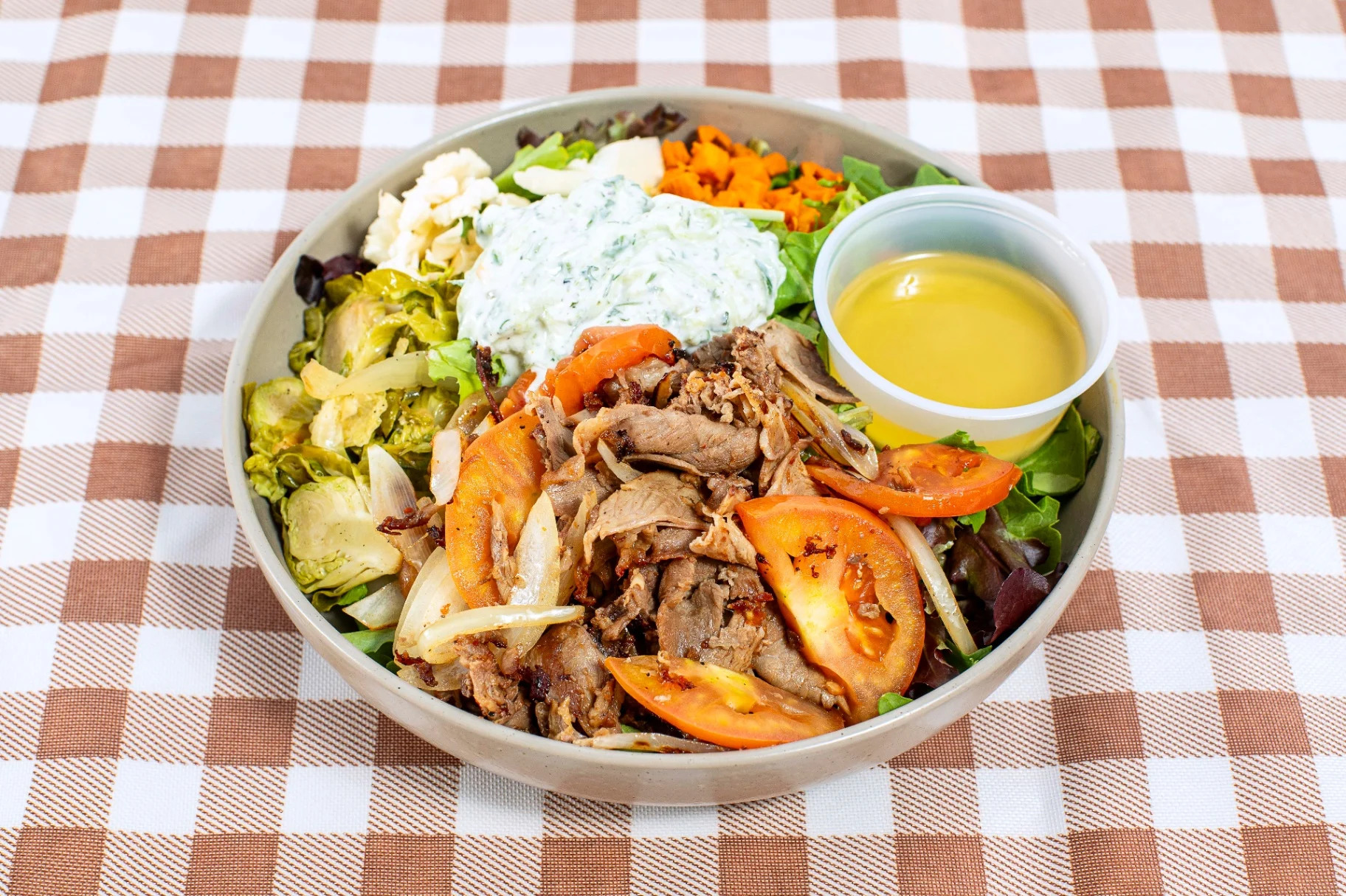 Green Salad with Leg of Lamb