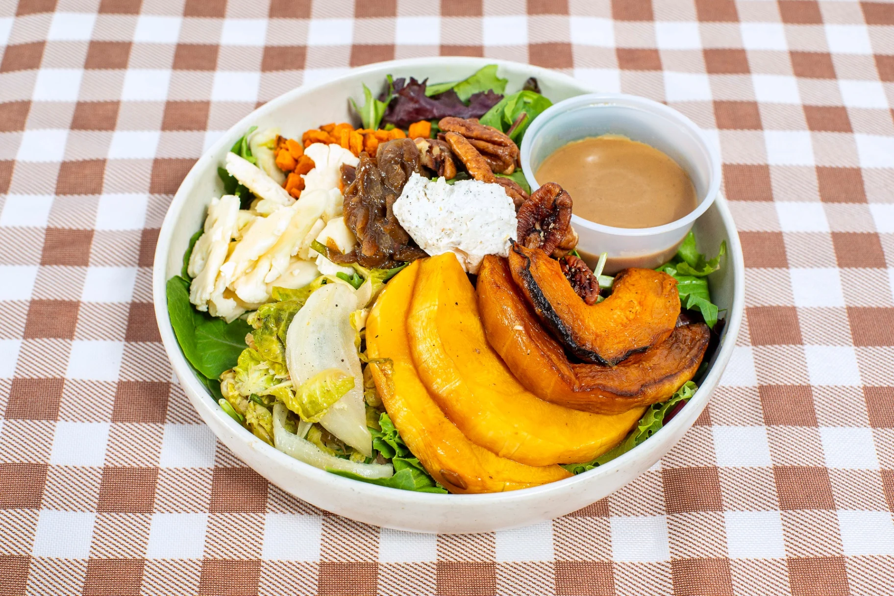 Green Salad with Roasted Butternut Squash