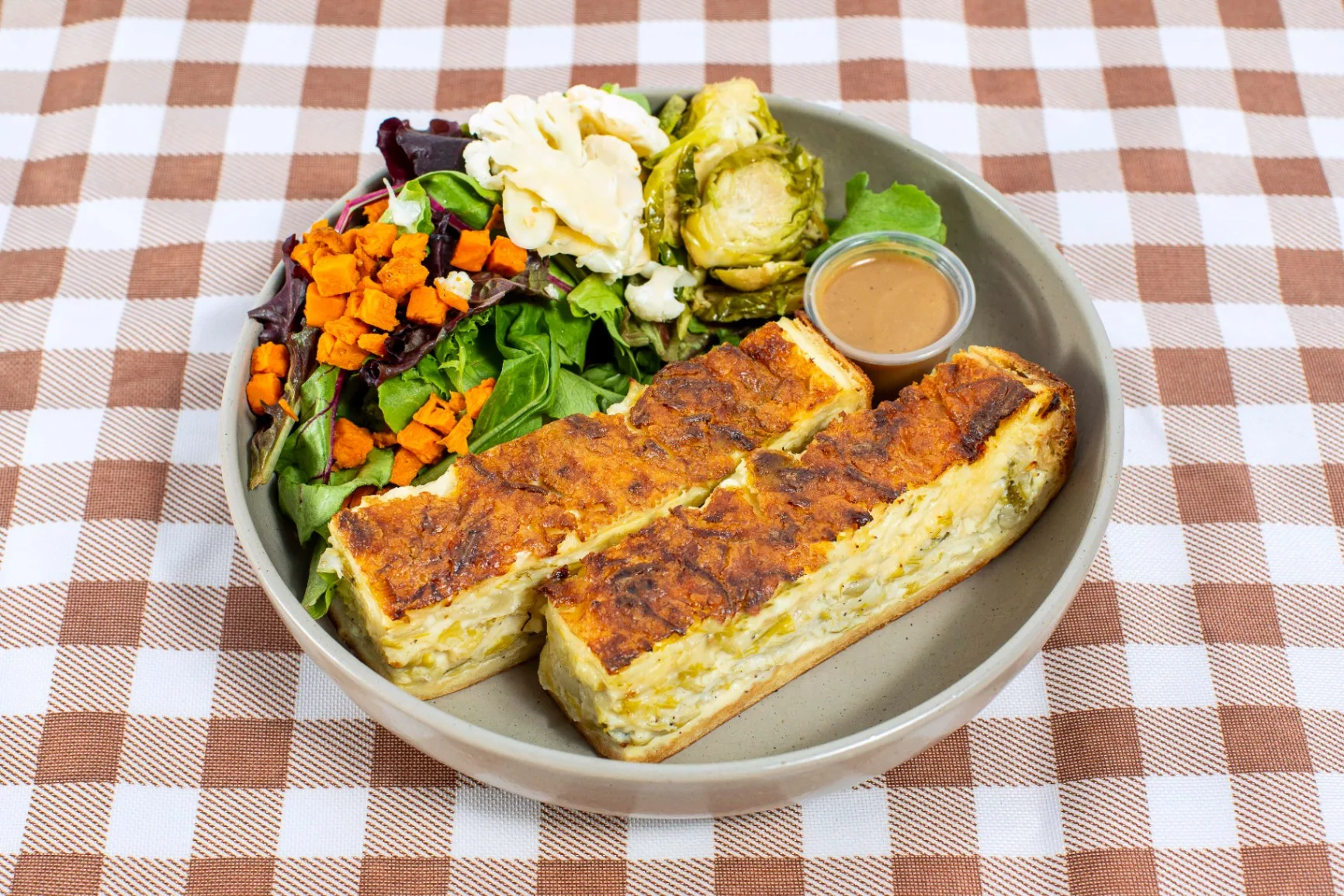 Green Salad with Quiche