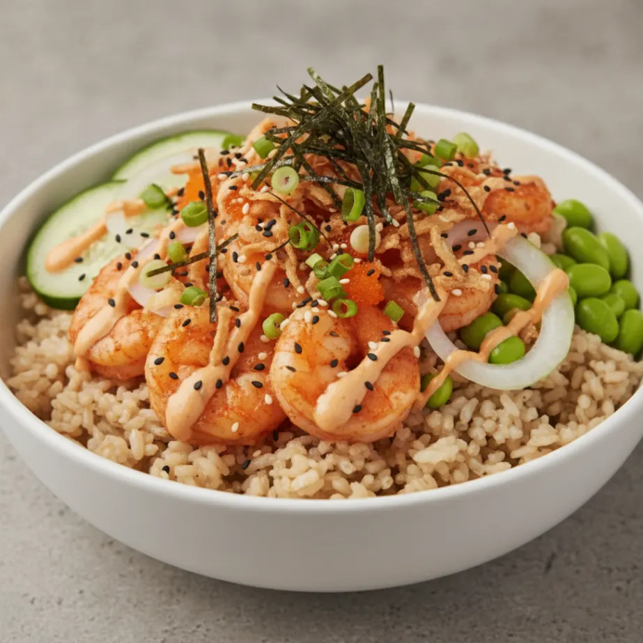 Spicy Shrimp Bowl (Regular) — Brown Rice