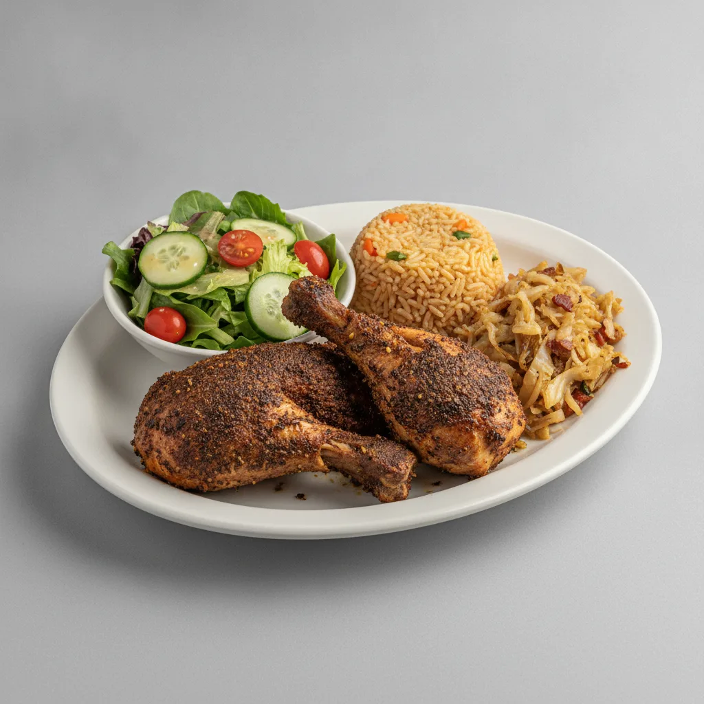 Jerk Chicken with Salad