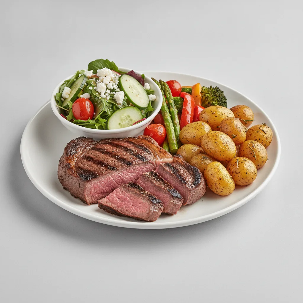 Grilled Steak with Salad
