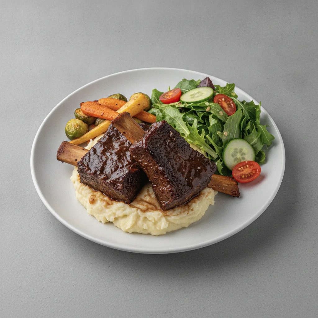Slow Braised Short Ribs with Salad