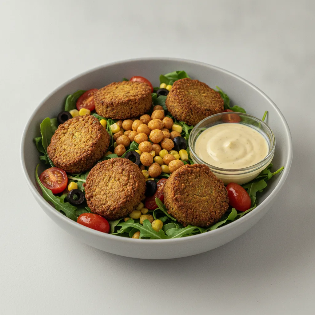 Falafel Salad Bowl with House Dressing Falafel Salad Bowl with House Dressing