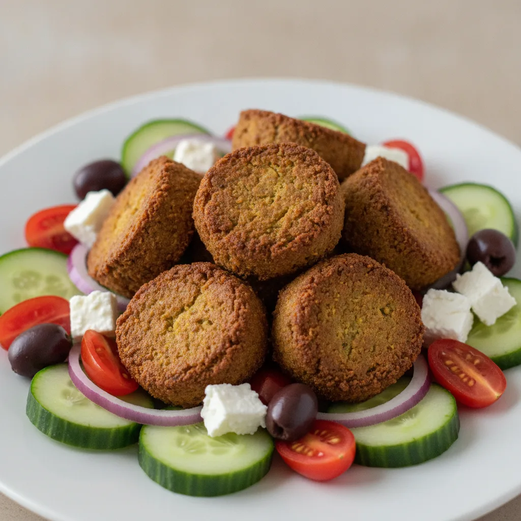 Falafel Greek Salad Falafel Greek Salad