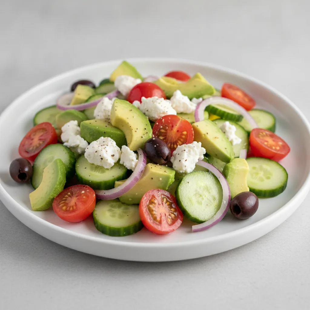 Avocado Greek Salad Avocado Greek Salad
