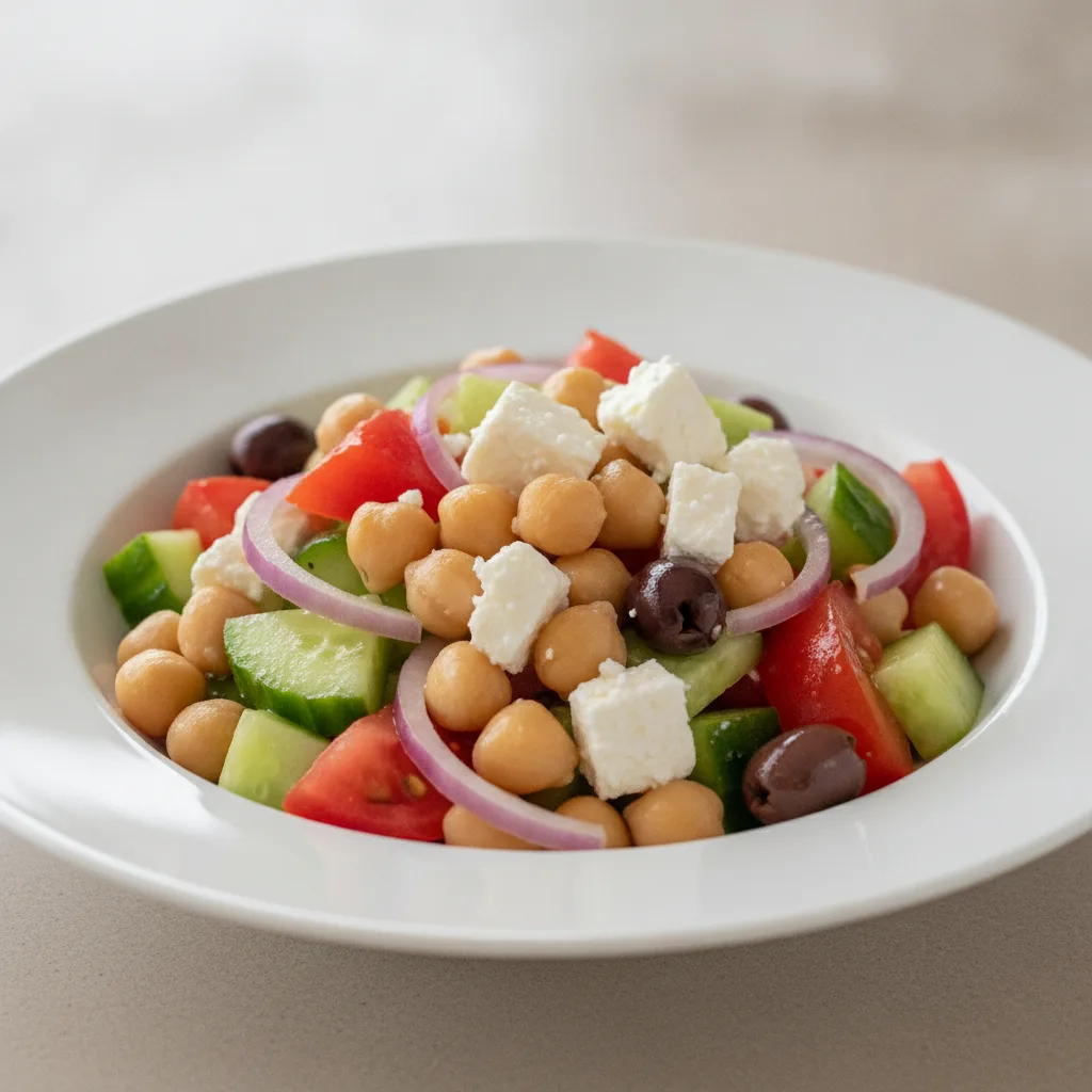 Garbanzo Greek Salad Garbanzo Greek Salad