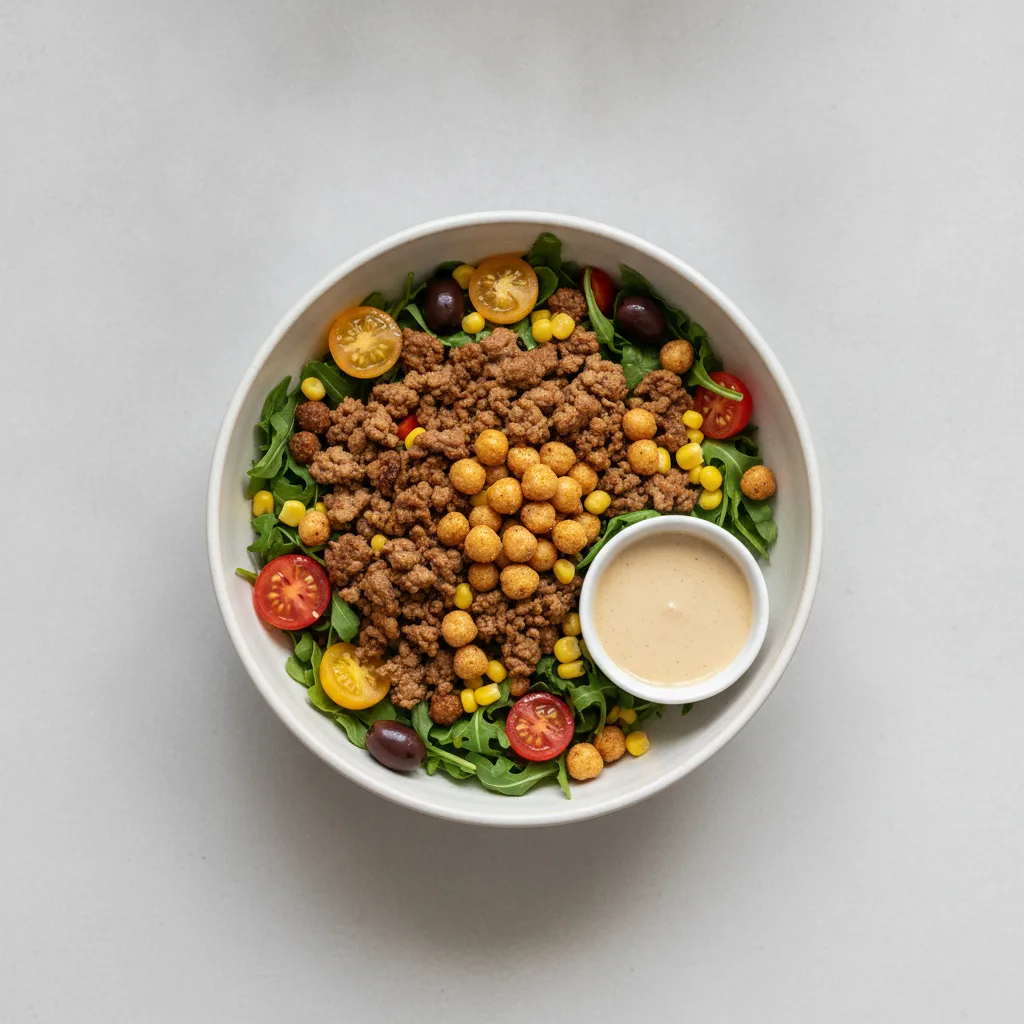 Grass-Fed Ground Lamb Salad Bowl with Tahini Grass-Fed Ground Lamb Salad Bowl with Tahini