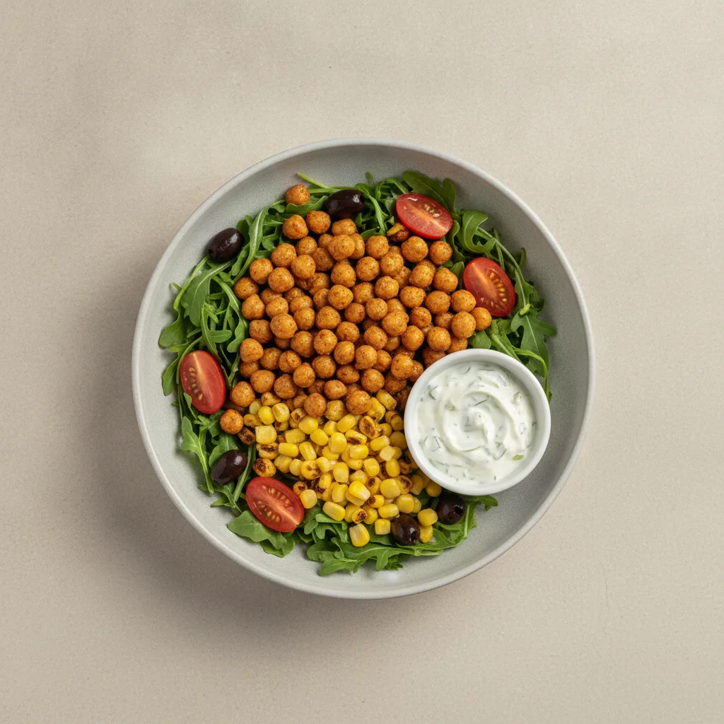Garbanzo Salad Bowl with Classic ZIKI (Tzatziki) Garbanzo Salad Bowl with Classic ZIKI (Tzatziki)