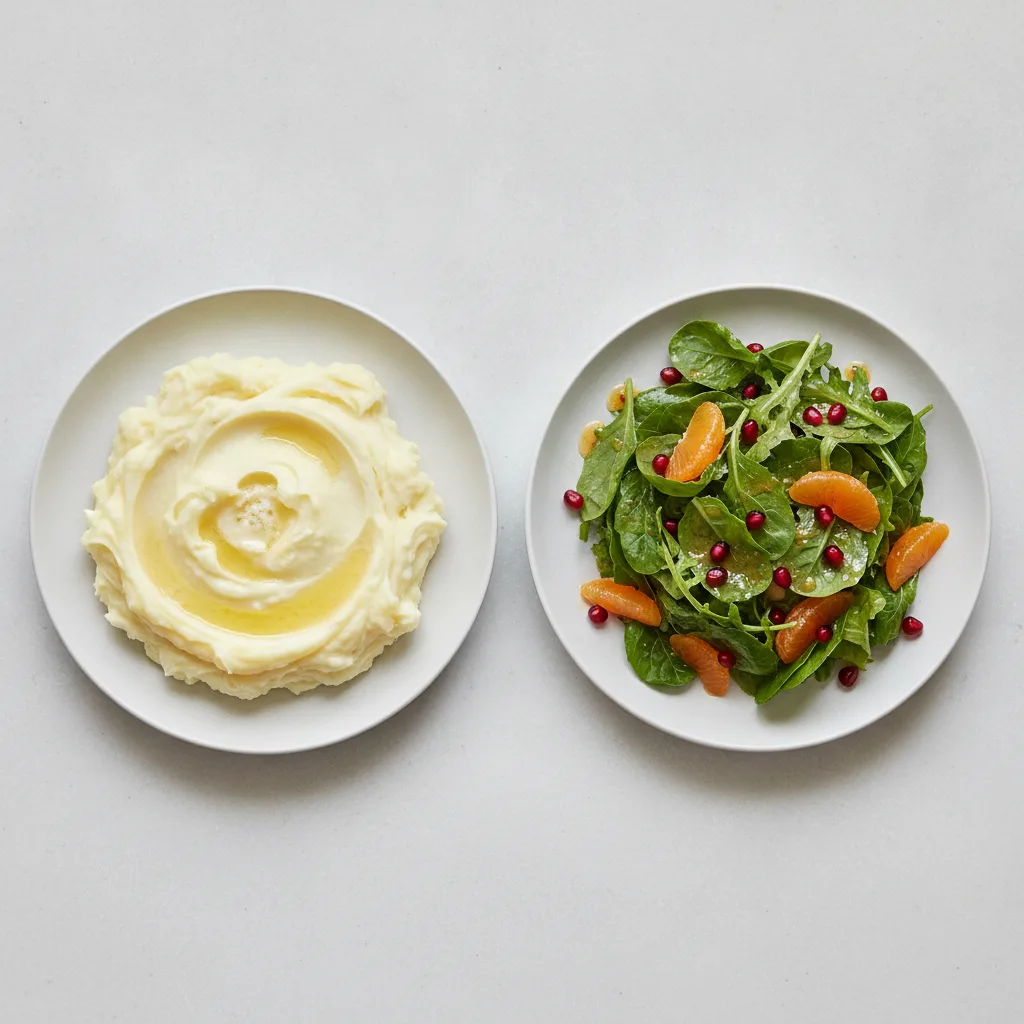 2 Sides - Mashed Potatoes / Citrus Pomegranate Salad 2 Sides - Mashed Potatoes / Citrus Pomegranate Salad