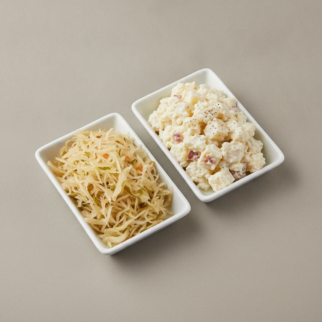 2 Sides - Sauerkraut Tray / Potato Salad 2 Sides - Sauerkraut Tray / Potato Salad