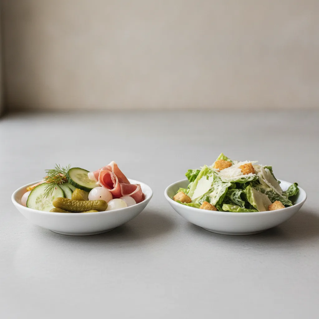 2 Sides - Pickle Tray / Caesar Salad 2 Sides - Pickle Tray / Caesar Salad