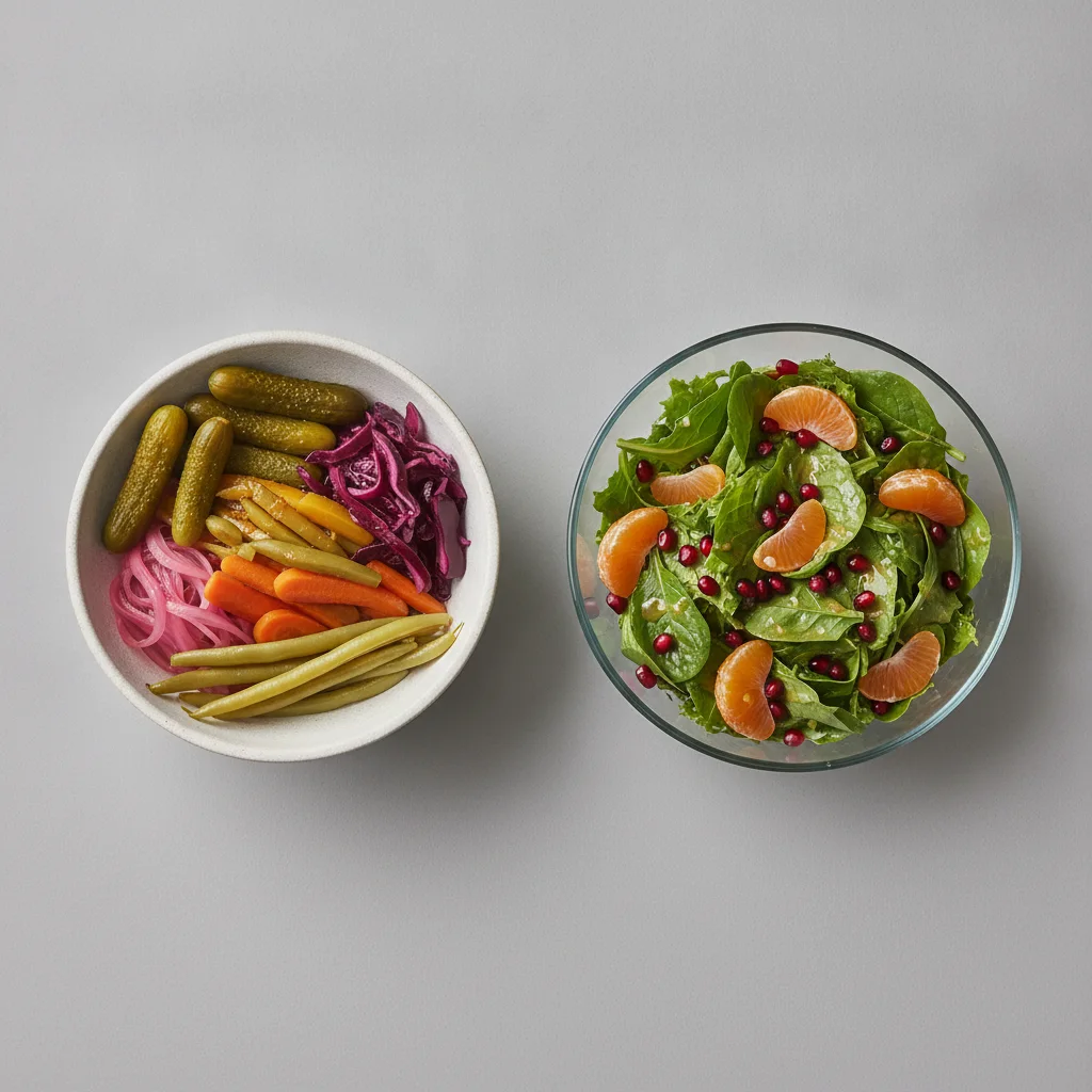 2 Sides - Pickle Tray / Citrus Pomegranate Salad 2 Sides - Pickle Tray / Citrus Pomegranate Salad