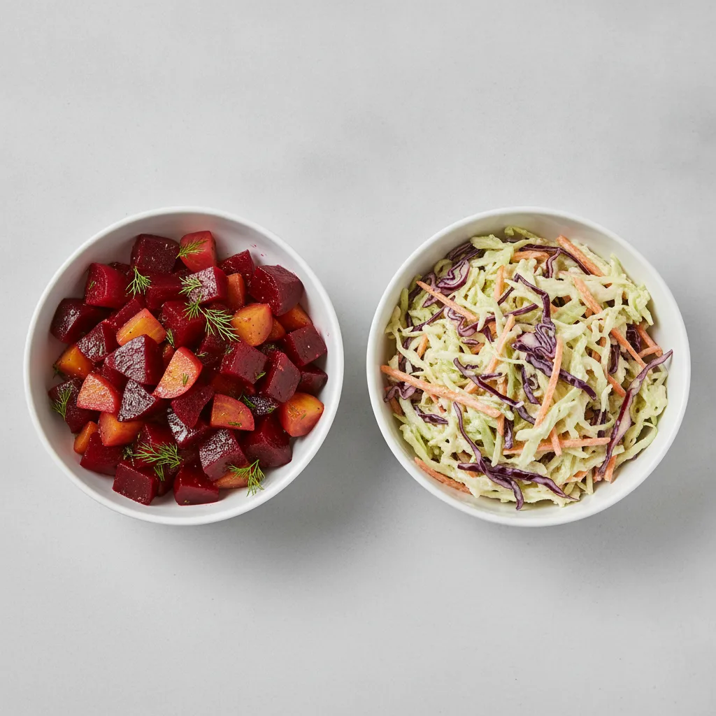 2 Sides - Beet Salad / Coleslaw 2 Sides - Beet Salad / Coleslaw
