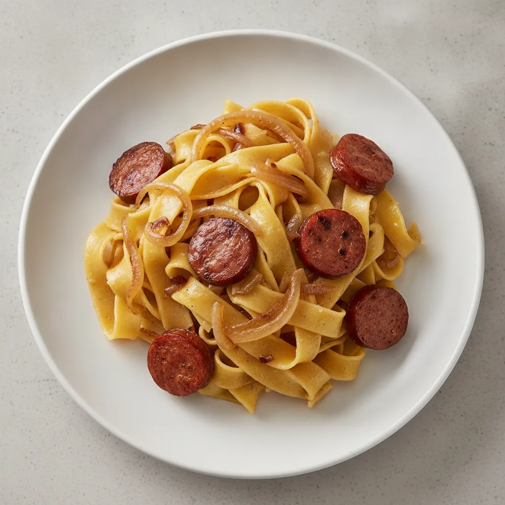 Butcher's Buttered Noodles + Kielbasa Butcher's Buttered Noodles + Kielbasa